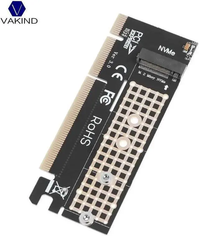 Alt view image 6 of 6 - 100x41mm M.2 NVME SSD NGFF To PCIE 16X/4X Adapter Expansion Card PCIE NVME M.2 SSD To PCIE Card With Heatsink Heat Sink