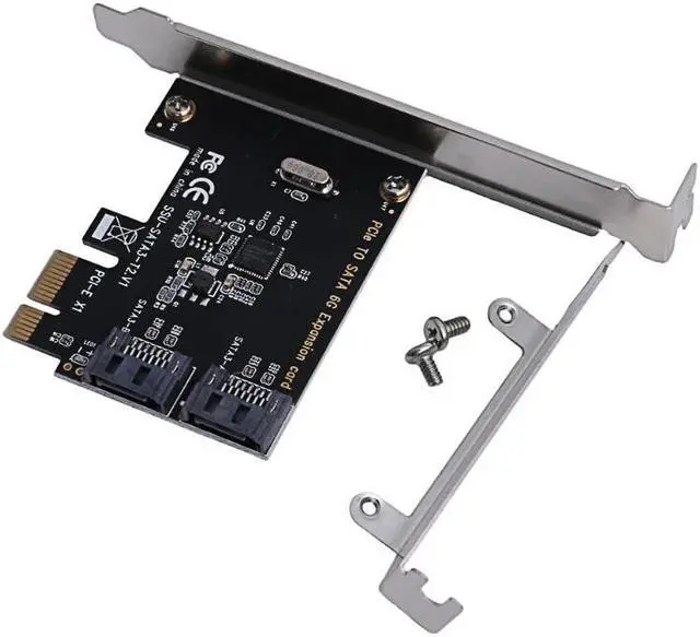 Alt view image 2 of 6 - PCI Express to SATA 3.0 2 Port SATA III 6G Controller Expansion Card Adapter