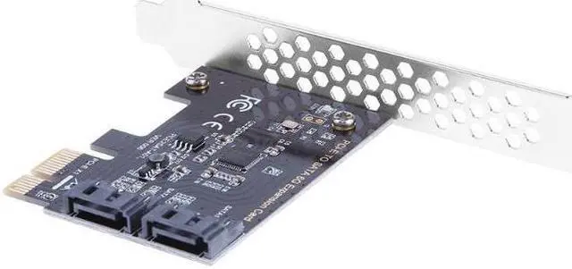 Alt view image 3 of 6 - PCIE to SATA Card PCI-E Adapter PCI Express to SATA3.0 Converter 2-Port SATA III 6G Expansion Controller Card Adapter