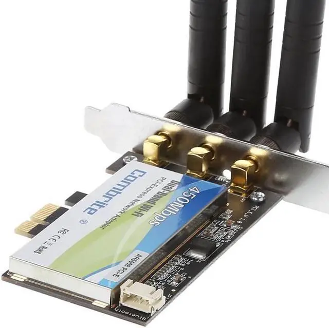 Alt view image 6 of 6 - PCI-E 2.4G+5G Dual Band Wifi 300/450M PCI-Express Wlan Card For INTEL6300 AR5008