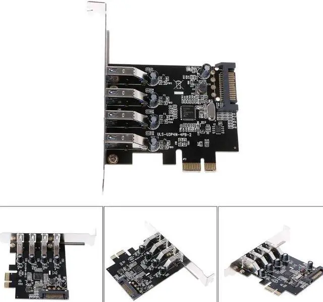 Alt view image 3 of 6 - Mainboard CPU Graphics Card Extention Cables PCI-E 1X to 16X Extender Riser Card SATA 4P Power Cable 4P Adapter Cable