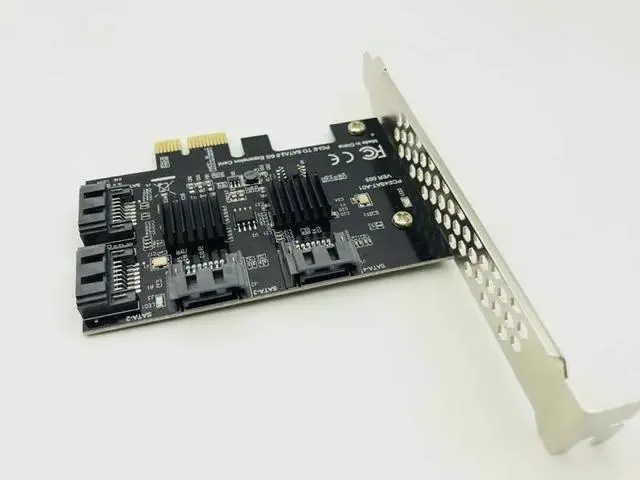 Alt view image 4 of 6 - 4-Port SATA PCIE to SATA Card PCIE Adapter PCI Express to SATA3.0 Converter 6G Expansion Controller Card Adapter IPFS