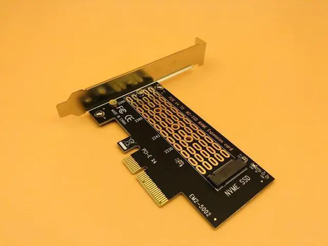 Alt view image 3 of 6 - PCIE M2 Riser Card PCI-E PCI Express 3.0 X4 to NVMe M.2 M KEY NGFF SSD Adapter Support 2230 2242 2260 2280 Size NVMe M.2 SSD