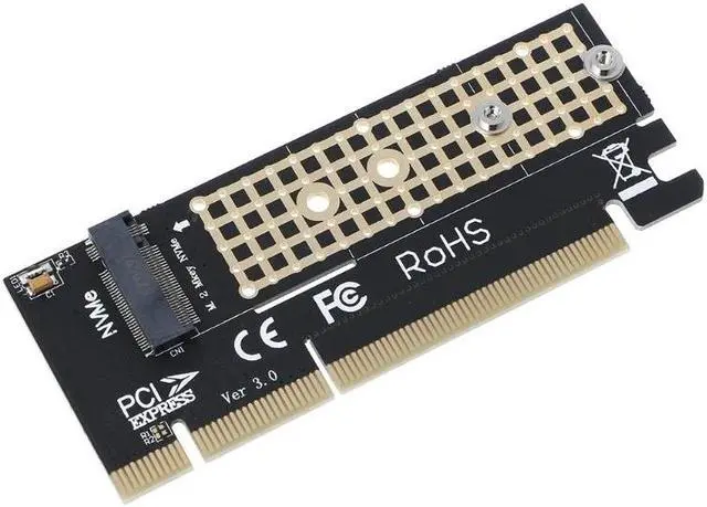 Alt view image 3 of 5 - M.2 NVMe NGFF SSD To PCIE X16 Adapter M-Key Interface Expansion Card Full Speed