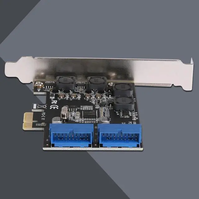 Alt view image 5 of 6 - PCI-E PCIE PCI Express X1 Expansion Card 5Gb/s Superspeed USB3.0 19PIN Interface Adapter Card 120X90X22mm