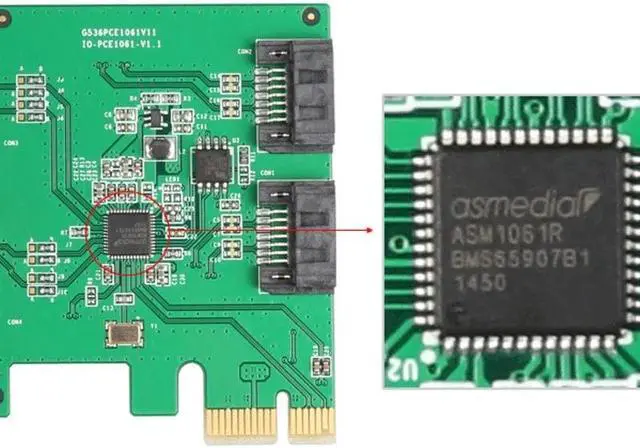 Alt view image 6 of 6 - PCIE To SATA 3.0 6GB/S HDD RAID Controller Card HDD Expansion Card, Raid0,1 Sata Controller Raid