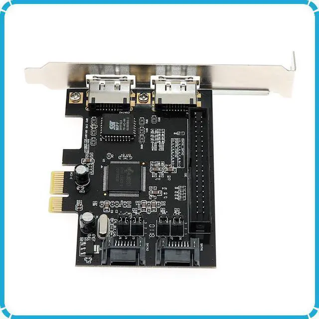 Alt view image 5 of 6 - Combo 2 port SATA 2.0 + IDE + 2 port eSATA PCI-e PCI express RAID Controller Card SATA IDE PCI e Adapter Card