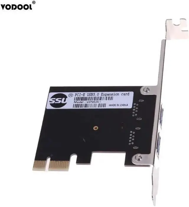 Alt view image 4 of 6 - 2 Ports 5Gbps Superspeed USB3.0 PCI-E PCI-Express X1 Host Controller Card Adapter PCI-E USB Expansion Card