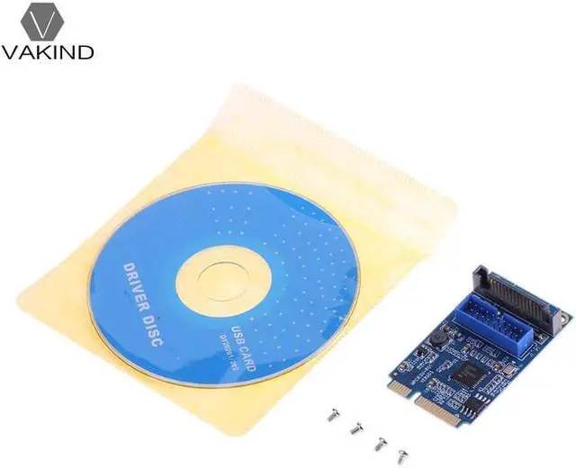 Alt view image 6 of 6 - VAKIND Mini PCI-E to 19-Pin USB 3.0 5Gbps High-speed  transmission Dual SATA USB3.0 Port Expansion Card Adapter Converter for PC