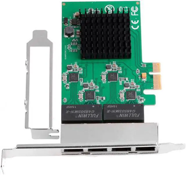 Alt view image 5 of 6 - 4 Port PCI Express Gigabit Network Card Ethernet Adapter 10/100/1000M for Server