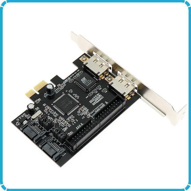 Alt view image 6 of 6 - Combo 2 port SATA 2.0 + IDE + 2 port eSATA PCI-e PCI express RAID Controller Card SATA IDE PCI e Adapter Card