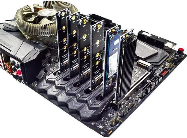 Alt view image 6 of 6 - PCIE to M2 Adapter NVMe SSD M2 PCIE X1 Raiser PCI-E PCI Express M Key Connector Supports 2230 2242 2260 2280 M.2 SSD Full Speed