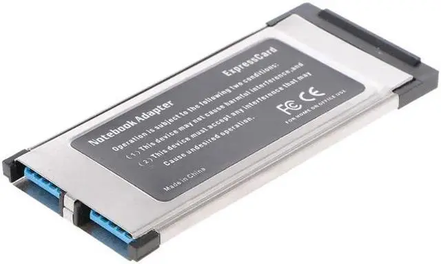 Alt view image 4 of 6 - Amify PCI-E PCI Express To 2 Port USB 3.0 34 mm Expresscard Card Converter Adapter