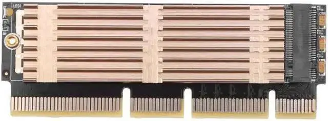 Main image of M.2 NGFF to PCI-E 16x Adapter NVMe NGFF Key M SSD PCIE Extender Card with Radiator for 1U 2U Servers
