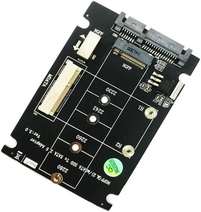 Main image of 2 in 1 M.2 NGFF B Key Mini PCI-E mSATA SSD to SATA 2.5" Adapter Card for mSATA SSD 2230 2242 2260 2280 M2 NGFF SATA M.2 Adapter
