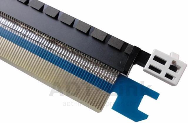 Alt view image 6 of 6 - PCIe 164 Pin 16x Male to Female Riser Extended Card Adapter PCI-e Express Test DIP slot With Fixing plate for 1U 2U 3U STD