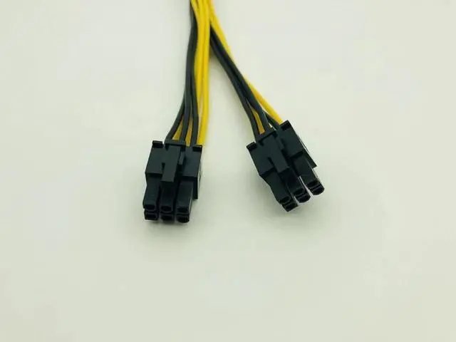 Alt view image 5 of 6 - Amify 5pcs 8Pin to Graphics CPU Card Dual PCI-E PCIe 6Pin Power Supply Splitter Cable Cord Adapter 20cm Cable for Bitcoin Miner Mining