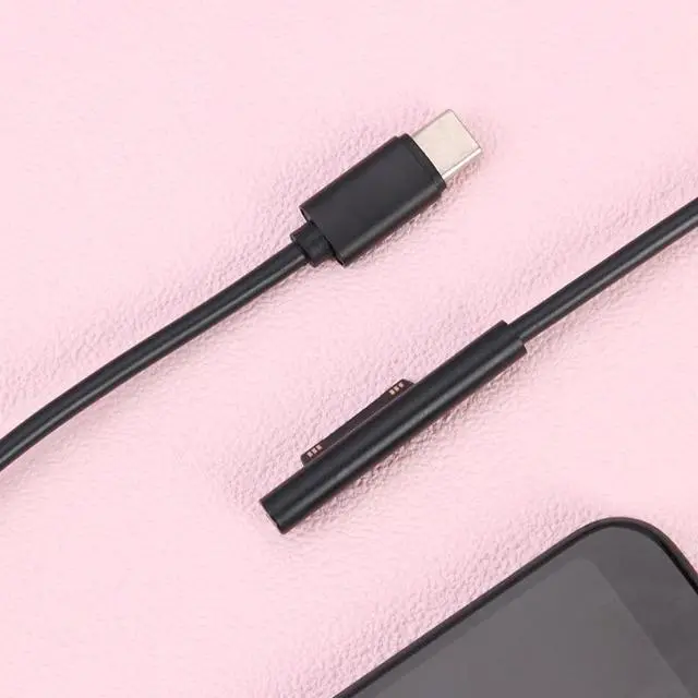 Alt view image 3 of 6 - Type-C Adapter Cable 1.5m Power Bank Charger Reliable Converter Chip PD charger Cord for Microsoft Surface Pro 5 6 Surface Book