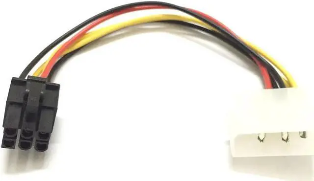 Alt view image 3 of 6 - 4 Pin Molex to 6 Pin PCI-Express PCIE Video Card Power Converter Adapter Cable 20CM