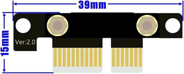 Alt view image 3 of 6 - BTBcoin Computer Cable PCI Express Extension Cable PCI-E 1X to 1X Riser Card Graphics Video Card PCIE Extender Ribbon Flex Cable