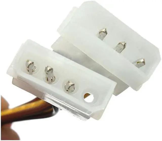 Alt view image 3 of 3 - A Dual 4-Pin Molex IDE to 6 Pin PCI-E Graphic Card Power Connector Cable Adapter