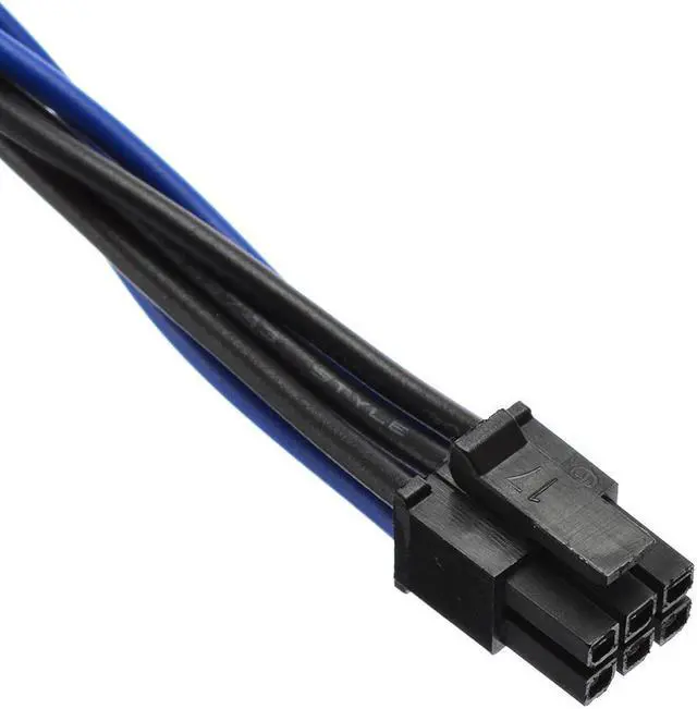 Alt view image 5 of 6 - 18AWG Dual Mini 6 Pin Male To 8 Pin Male PCI Express Power Converter Cable 6Pin to 8Pin PCIE Cable CPU Video Graphics Card
