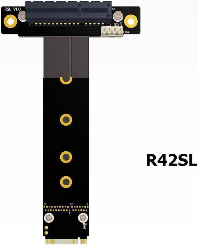 Alt view image 2 of 6 - R42SF/R42SL/R42SR PCIe x4 3.0 Extension Cable PCI Express 4x To M.2 NVMe M Key 2280 Riser Card Gen3.0 Extender Line 32G/bps