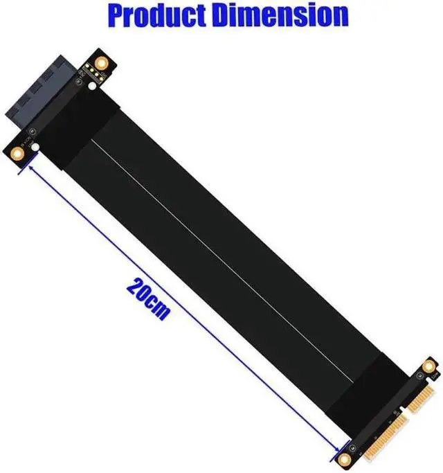 Alt view image 6 of 6 - PCIe 3.0 x4 Riser Card Extender Cable PCI Express Connector Graphics Card Cable Extension Port Adapter