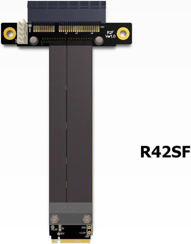 Alt view image 3 of 6 - R42SF/R42SL/R42SR PCIe x4 3.0 Extension Cable PCI Express 4x To M.2 NVMe M Key 2280 Riser Card Gen3.0 Extender Line 32G/bps