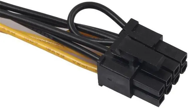 Alt view image 6 of 6 - 20cm 15Pin SATA male to 8-pin PCI-E male video card power adapter cable top material fast conduction low energy cable