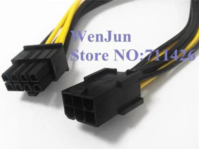 Alt view image 2 of 6 - 10pcs PCI Express 6 pin to 8 pin Power Adapter Cable PCIE 6pin to 8pin video card cable for GTX260 GTX 280