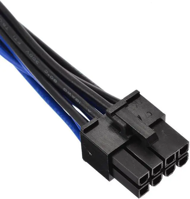 Alt view image 3 of 6 - 18AWG Dual Mini 6 Pin Male To 8 Pin Male PCI Express Power Converter Cable 6Pin to 8Pin PCIE Cable CPU Video Graphics Card