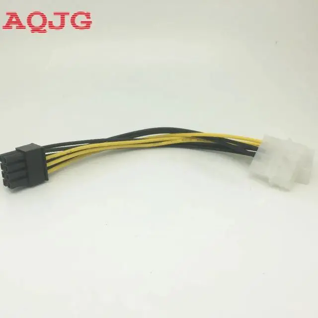 Alt view image 3 of 6 - PCI Express Adapter 4PINx2 TO PCI-E 8PIN Male To Dual LP4 Molex IDE Power Cable Adapter 16cm