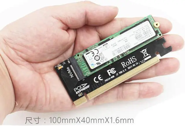 Alt view image 6 of 6 - JEYI Swift MX16 M.2 NGFF NVMe SSD TO PCIE 3.0 X16 Slot Adapter M Key Interface Ccard Support PCI Express 2280 m.2 FULL SPEED