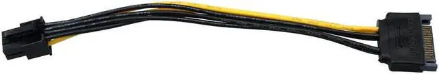 Alt view image 2 of 6 - SATA Power Cable 15 Pin To 6 Pin PCI EXPRESS PCI-E Sata Graphics Converter Adapter Video Card Power Cable Cord