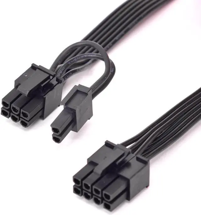 Alt view image 4 of 5 - 4-Packs PCI express 8pin to 6+2Pin Power supply Cable GPU 8 pin to 6pin PSU Modular For Corsair RM Series RM1000 RM850 RM750 RM650 RM550