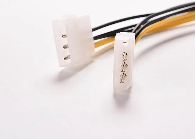 Alt view image 5 of 6 - 16cm 8 Pin PCI Express Male To Dual LP4 4Pin Molex IDE PCI-E graphic Video Card Power Cable Adapter
