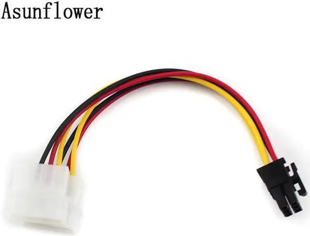 Alt view image 3 of 6 - 5PCS/lot Dual 4 Pin Male Molex IDE TO 6 Pin Female Molex PCI-E Cards Graphic External Supply Line Adapter Power Cable