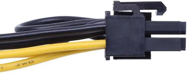 Alt view image 6 of 6 - Amify PCI-E PCIe PCI Express 6-Pin Female To Dual 2-Port 8-Pin ( 6+2 Pin ) Male GPU Video Card Power Adapter Cable 18 AWG 20.5cm