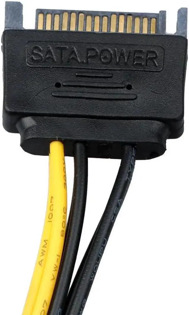 Alt view image 3 of 6 - 2pcs SATA Power Cable 15 Pin To 6 Pin PCI EXPRESS PCI-E Sata usb sata cable usb Riser card rj45 connector dvi-d vga dual psu