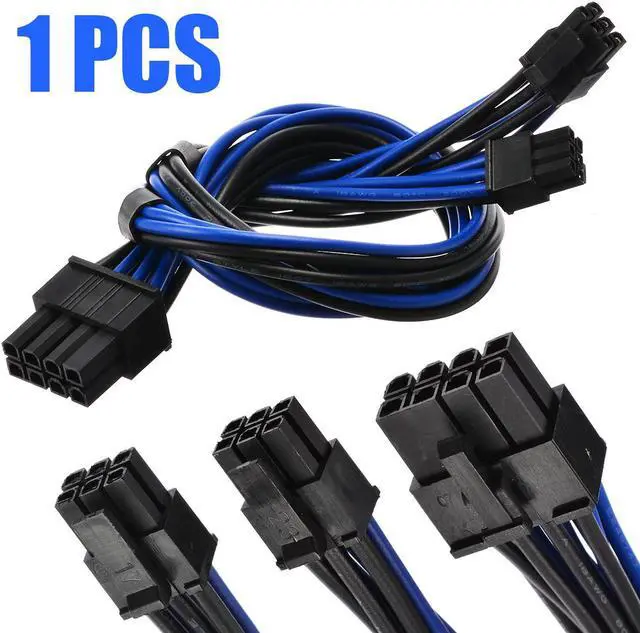 Main image of 18AWG Dual Mini 6 Pin Male To 8 Pin Male PCI Express Power Converter Cable 6Pin to 8Pin PCIE Cable CPU Video Graphics Card