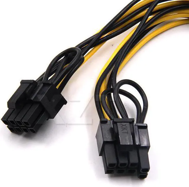 Alt view image 4 of 4 - 10pcs/lot 6 pin PCI Express to 2 x PCIe 8 (6+2) pin Motherboard Graphics Video Card PCI-e VGA Splitter Hub Power Cable