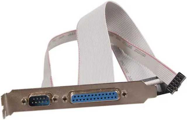 Alt view image 2 of 4 - PCI Slot Header Serial DB9 Pin COM with Parallel DB25 Pin LPT Printer COM motherboard Serial Port Cable with Bracket