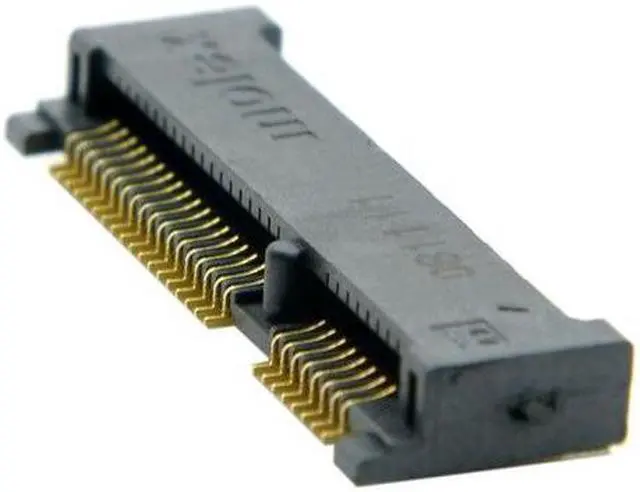 Alt view image 6 of 6 - Mini PCI-E pci express pcie mSATA 52pin 4.0mm Height Receptacle female socket connector adapter Board Mount SMT for SSD