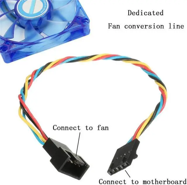 Alt view image 3 of 9 - 1Pc Dedicated Fan Adapter Conversion Line 5 Pin 4 Wire Interface Computer CPU Case Fan Connector Cable Adapter For DELL