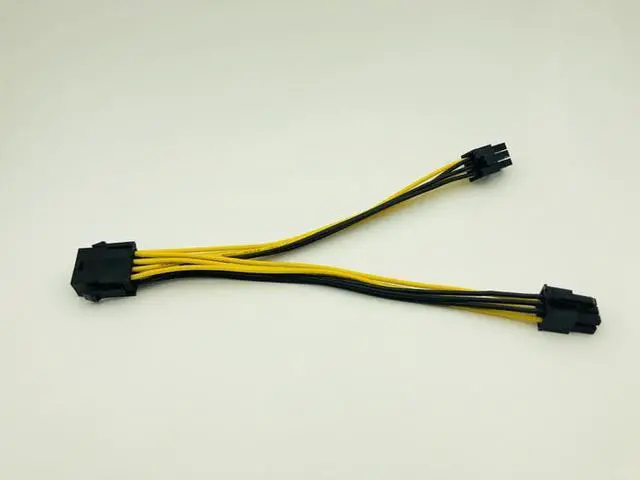 Alt view image 2 of 6 - Amify 5pcs 8Pin to Graphics CPU Card Dual PCI-E PCIe 6Pin Power Supply Splitter Cable Cord Adapter 20cm Cable for Bitcoin Miner Mining