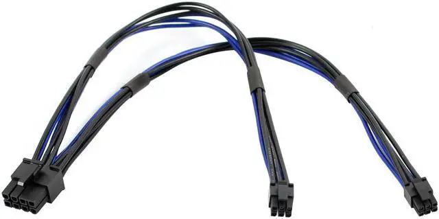 Alt view image 3 of 6 - Dual Mini PCI-E 6Pin 6P to Standard PCIE 8Pin 8P Video Graphics Card Cord Power Cable for Apple Mac G5 for Mac Pro Accessories