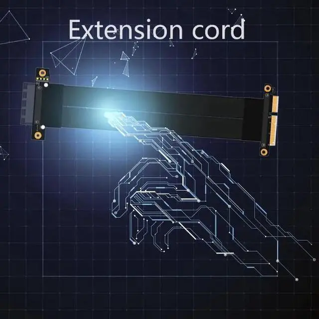 Alt view image 4 of 6 - PCIe 3.0 x4 Riser Card Extender Cable PCI Express Connector Graphics Card Cable Extension Port Adapter Connector Graphics Card