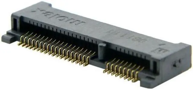 Alt view image 5 of 6 - Mini PCI-E pci express pcie mSATA 52pin 4.0mm Height Receptacle female socket connector adapter Board Mount SMT for SSD