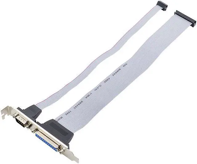 Alt view image 6 of 6 - CHIPAL For PCI Slot Header Serial DB9 Pin With Parallel DB25 Pin Cable 28.5cm With Bracket For Parallel LPT Printer COM Serial